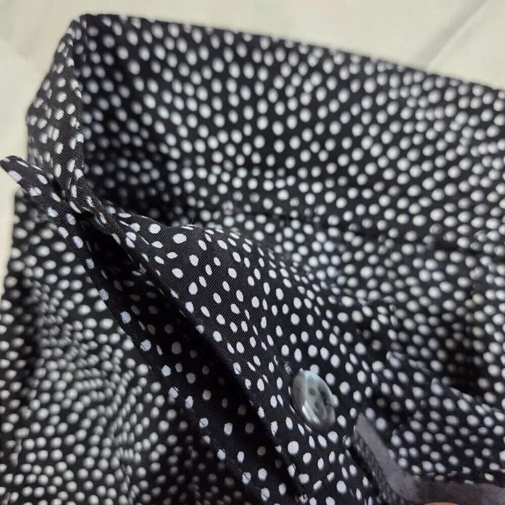 EUC CHAUS PETITES WIDE LEG DOTTED PLEATED SOFT PANTS SIZE 14 - Picture 4 of 16